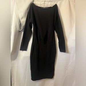 Pepe Runa Black Long Sleeve Sweatshirt 100% Cotton Dress Size L